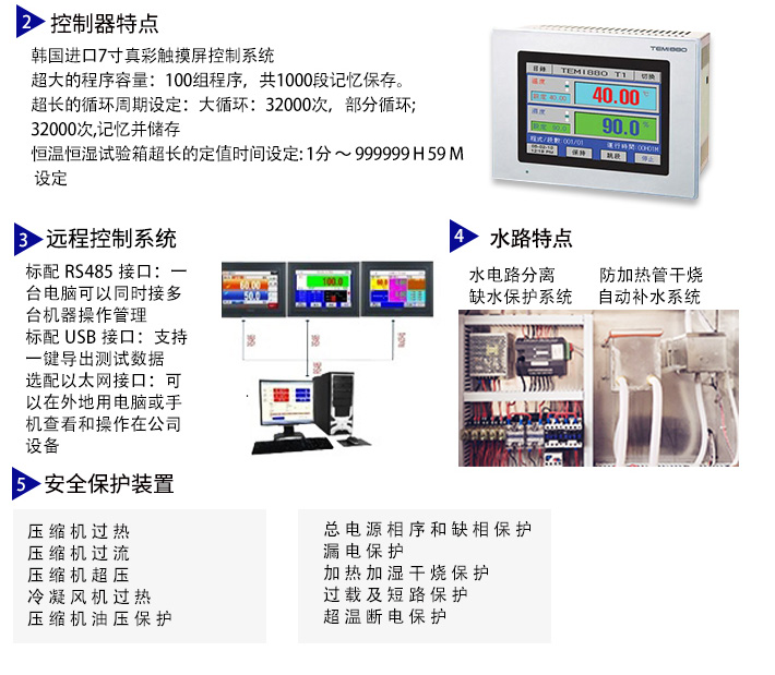 可编程恒温恒湿试验箱采用韩国进口控制系统